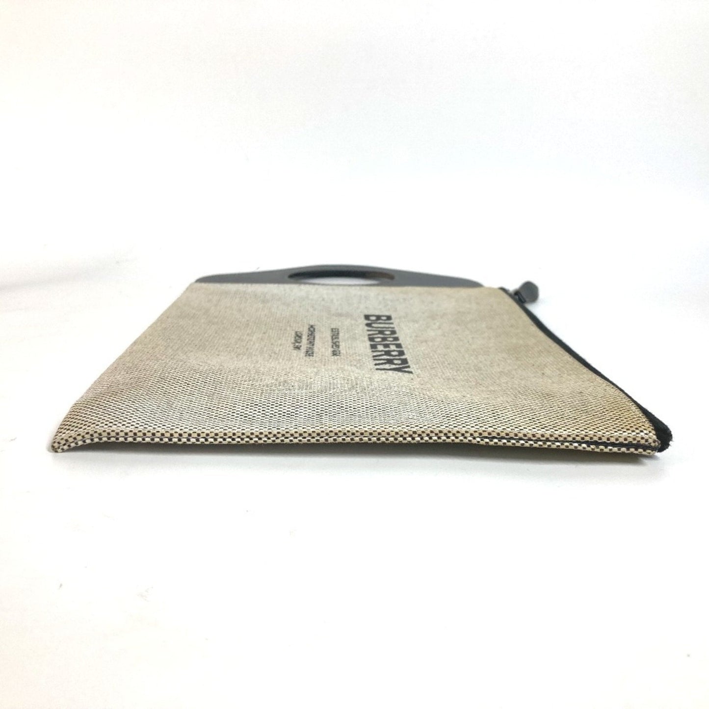 Burberry Canvas Leather Clutch Bag Handbag ()
