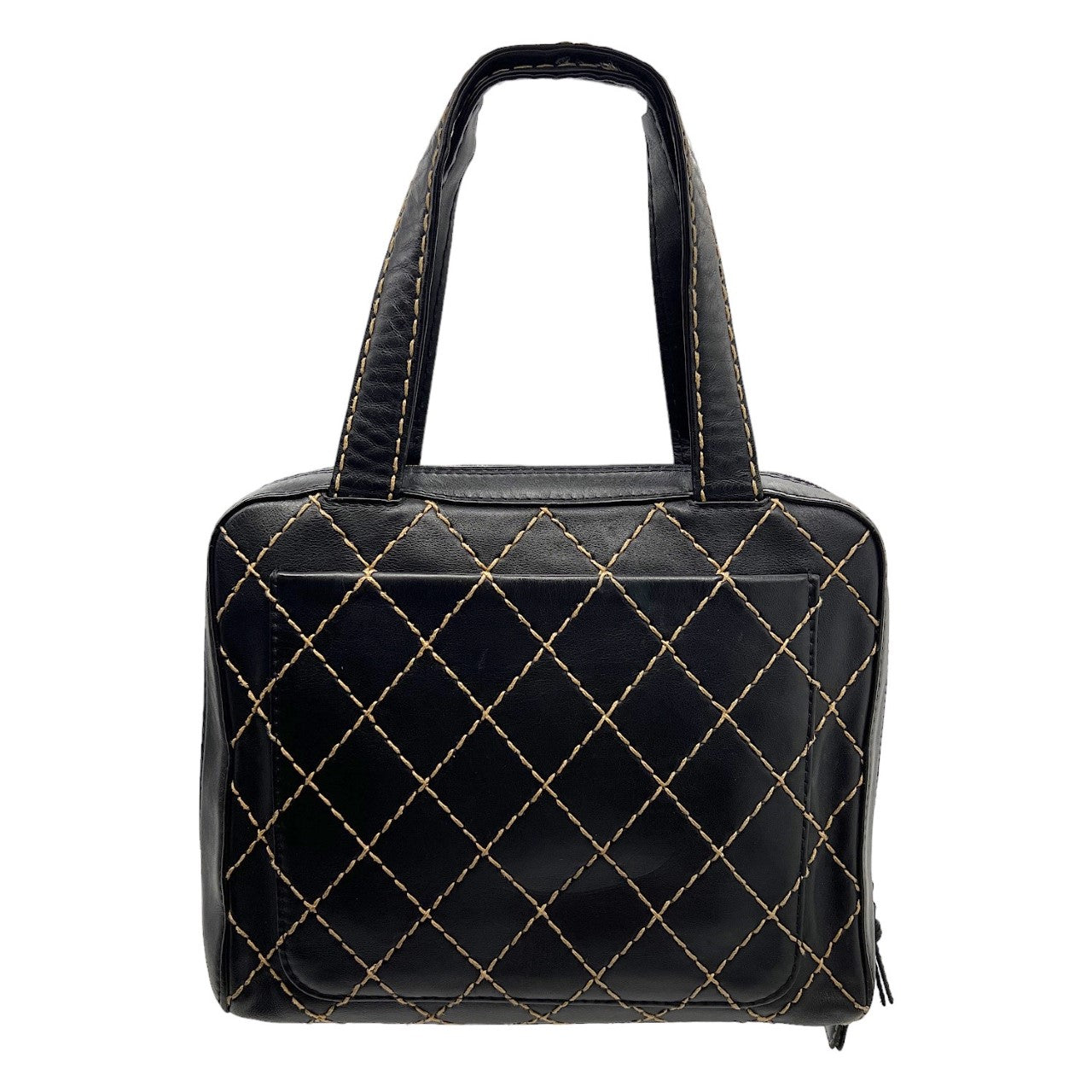 Chanel bag Black Quilted Wild Stitch Handbag