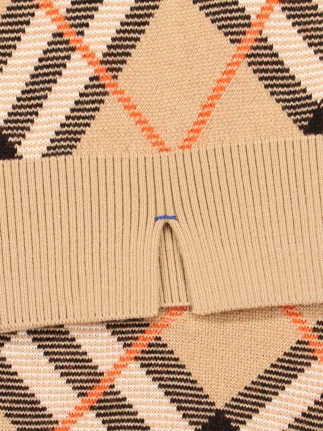 Burberry Nova Check Knit Top Brown