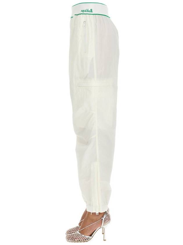 Bottega Veneta Logo Nylon Track Pants White