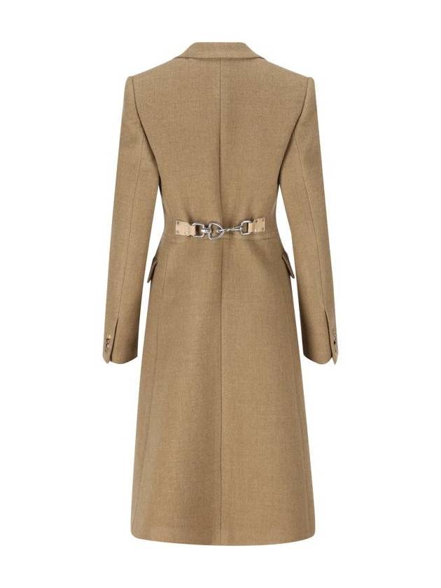 Burberry Tailored Wool Single Coat Straw