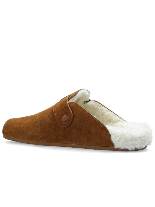 Balenciaga Sunday Shearling Mules Beige