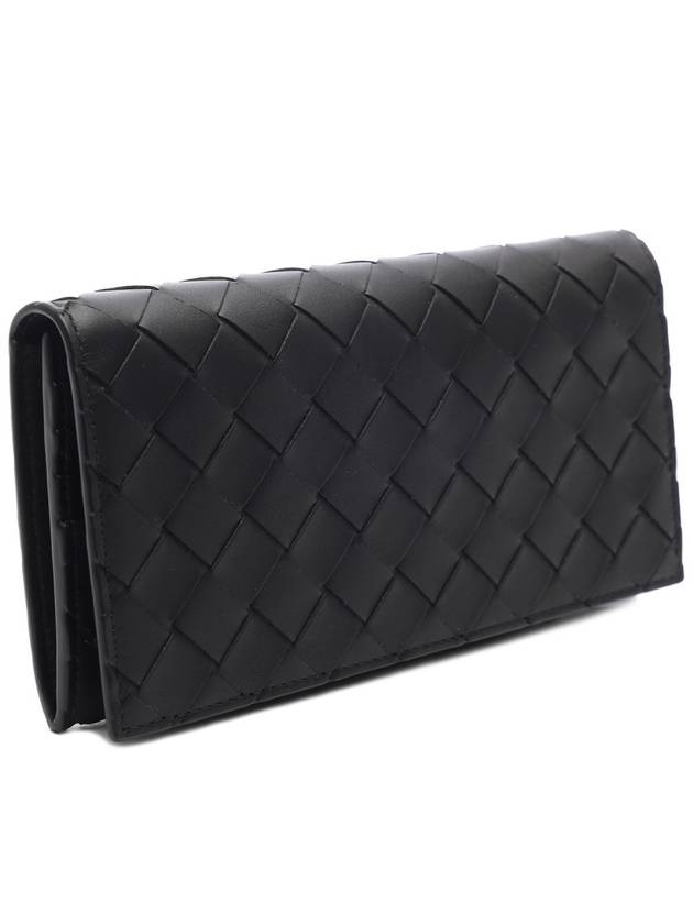 Bottega Veneta Intrecciato Long Wallet Black