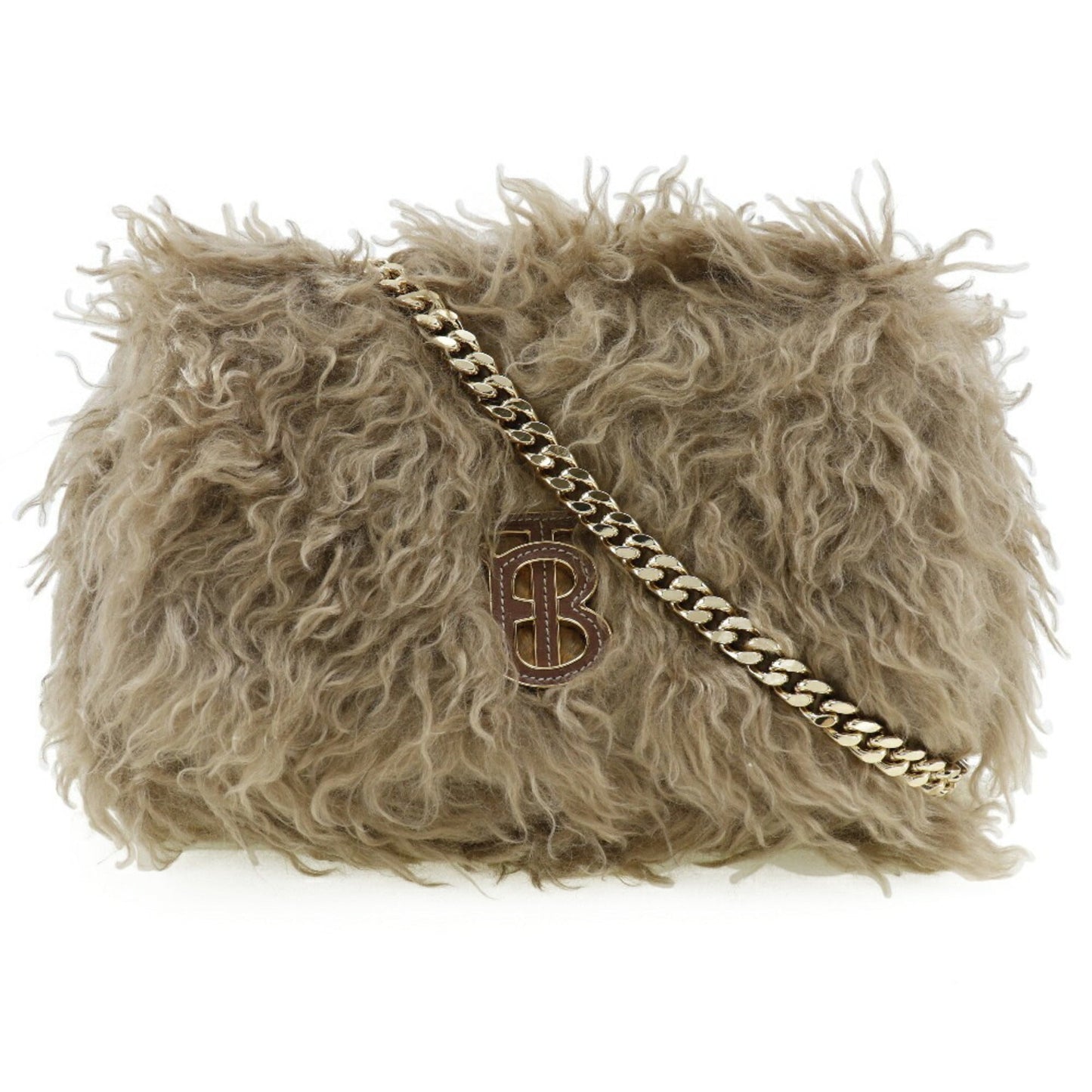 Burberry Mohair Leather Shoulder Bag ()