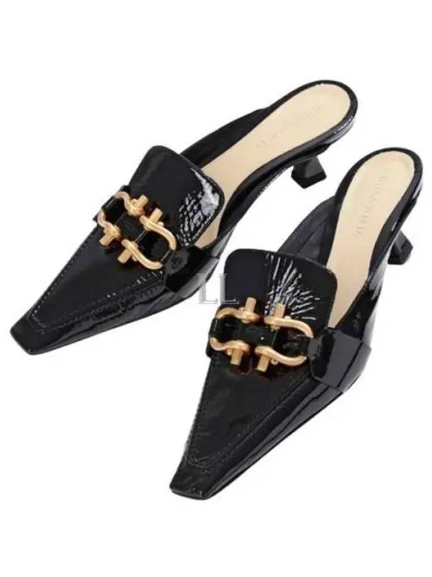Bottega Veneta Madame Patent Leather Pumps Heel Black