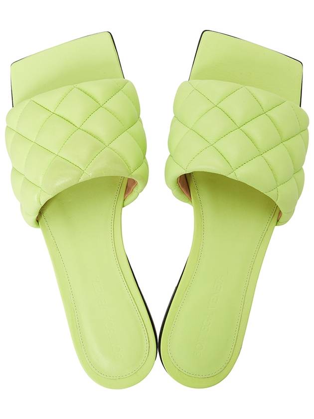 Bottega Veneta Padded Quilted Slippers Green