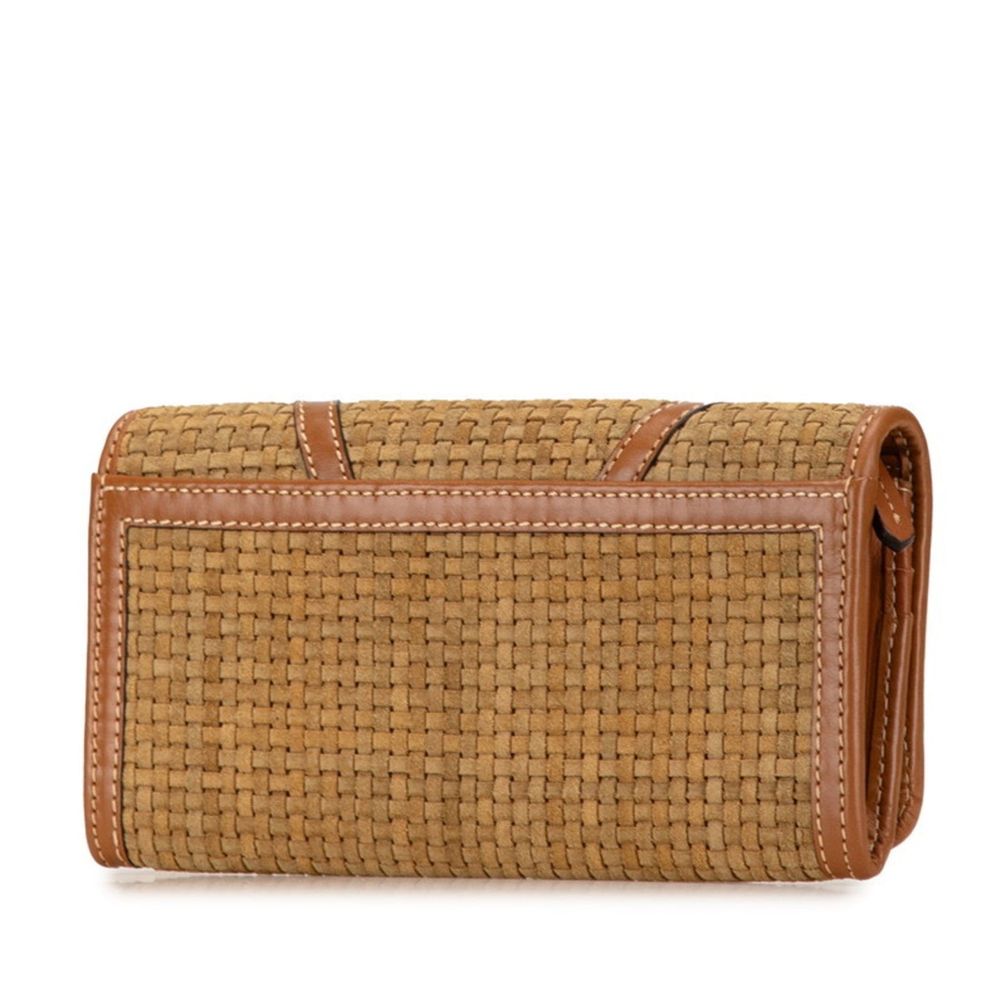 Burberry Suede Leather Long Wallet (Bi-Fold) ()