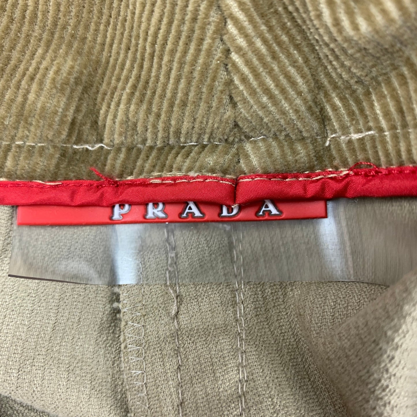 PRADA Size 8 Beige Cotton Blend Flat Front Casual Pants