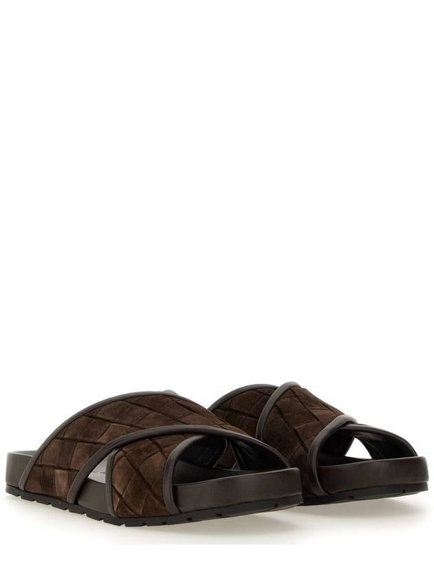 Bottega Veneta Tarik Suede Sandals Fondant