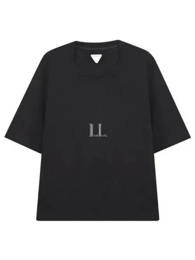 Bottega Veneta Relax Fit Heavy Jersey Short Sleeve T-Shirt Black