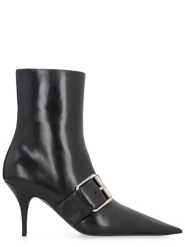 Balenciaga Knife Buckle Middle Boots Black