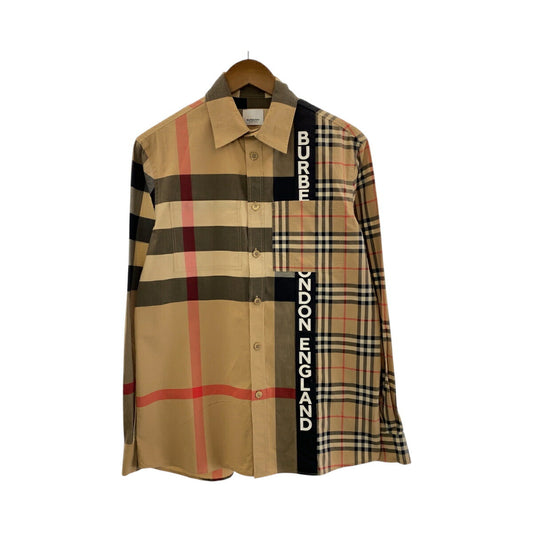 Burberry Check Logo Patchwork Cotton Shirt XS