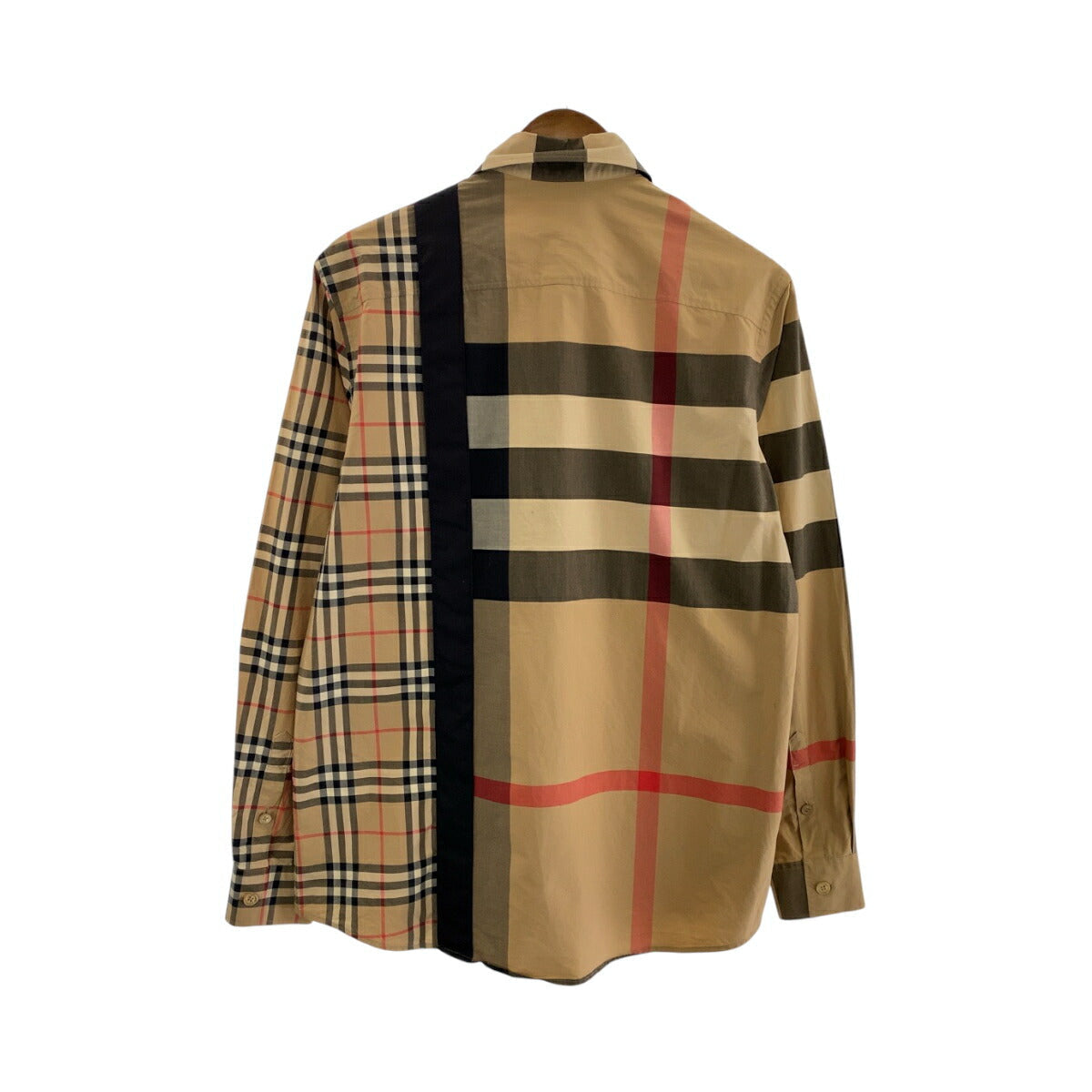 Burberry Check Logo Patchwork Cotton Shirt XS