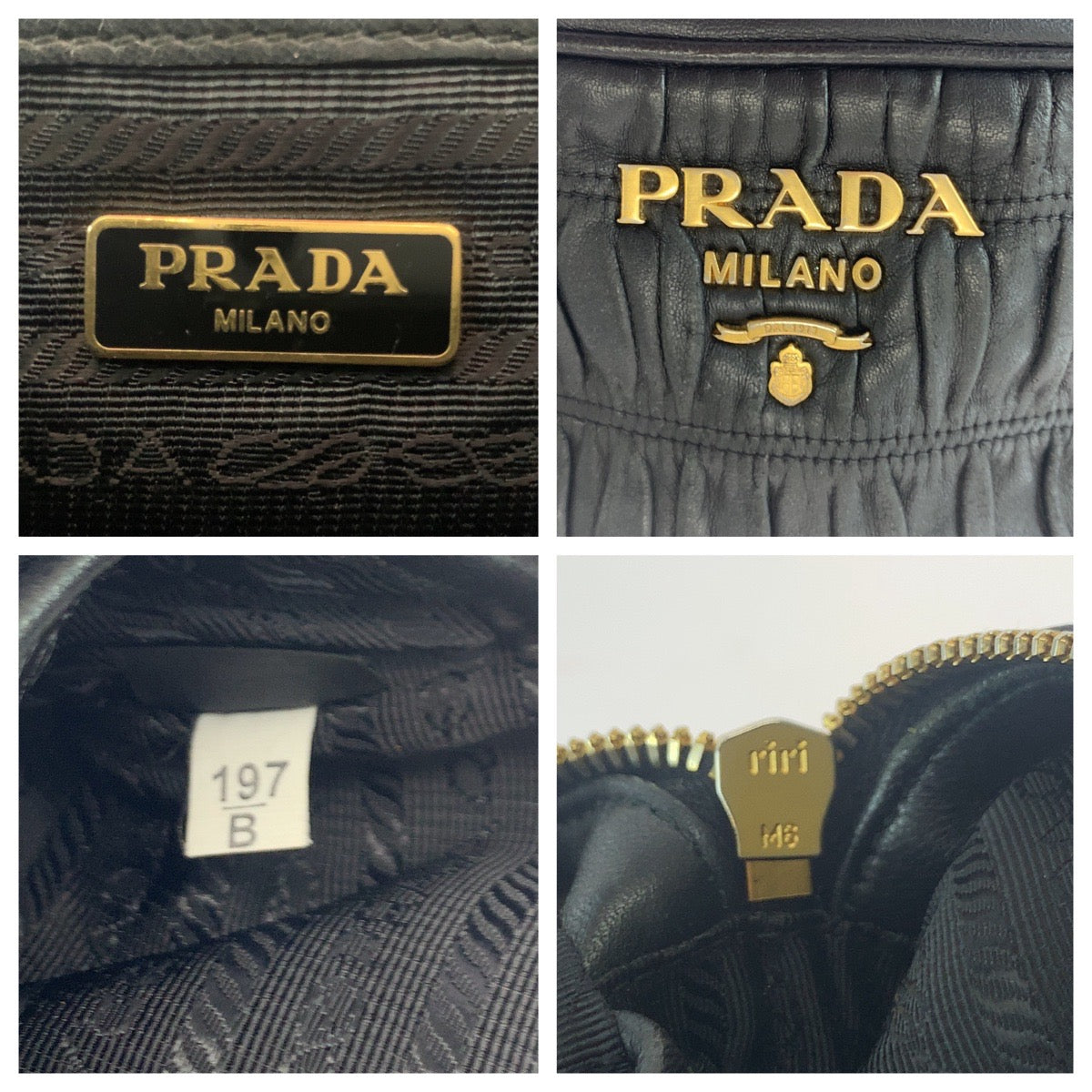 Prada 1BH112 Nappa Leather Chain Shoulder Bag