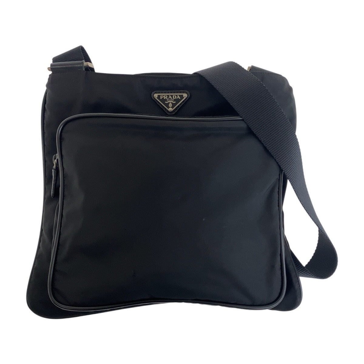 Prada Tessuto Nylon Leather Shoulder Bag