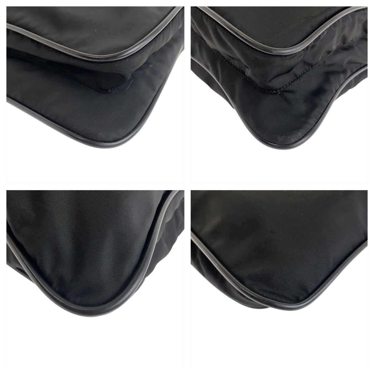 Prada Tessuto Nylon Leather Shoulder Bag