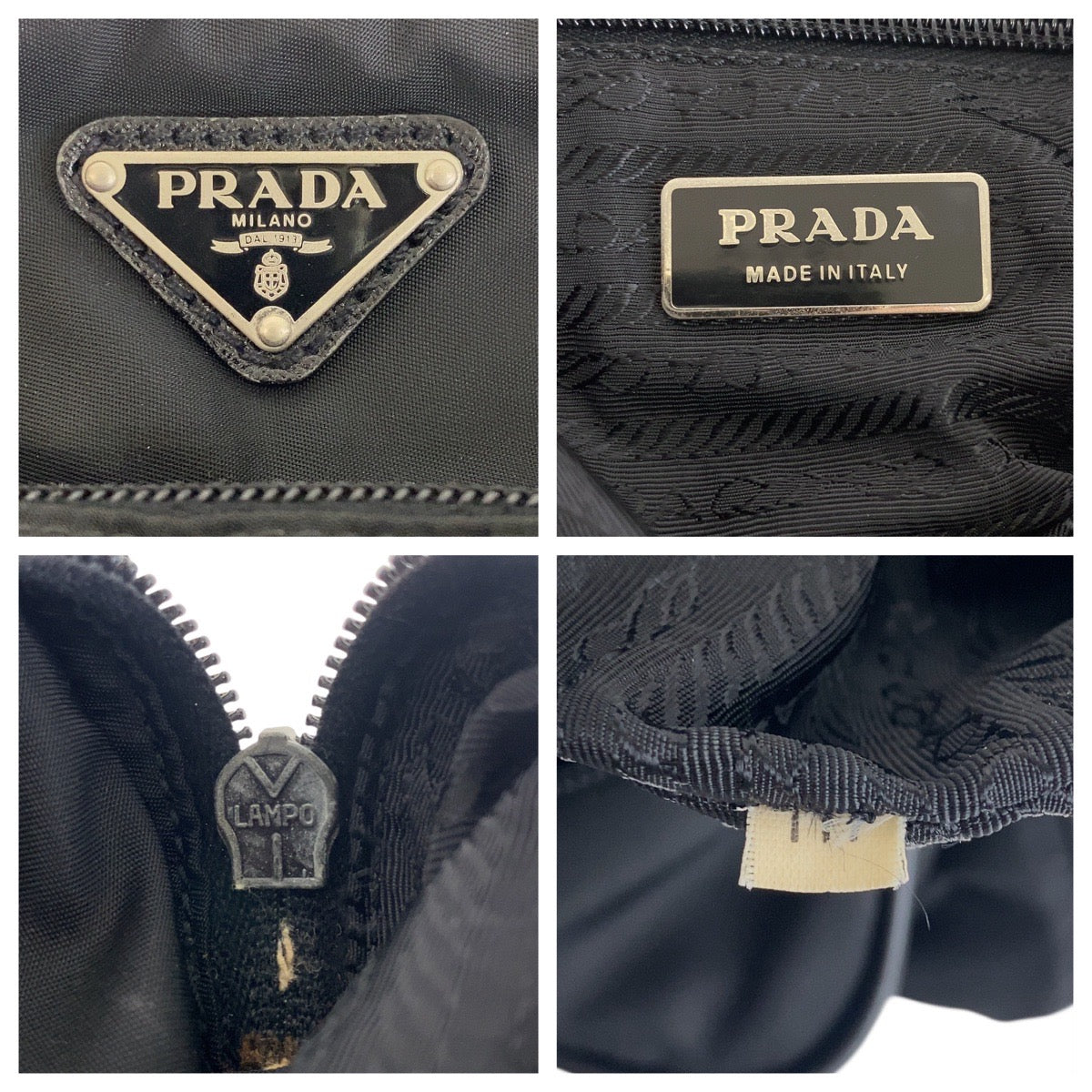 Prada Tessuto Nylon Leather Shoulder Bag