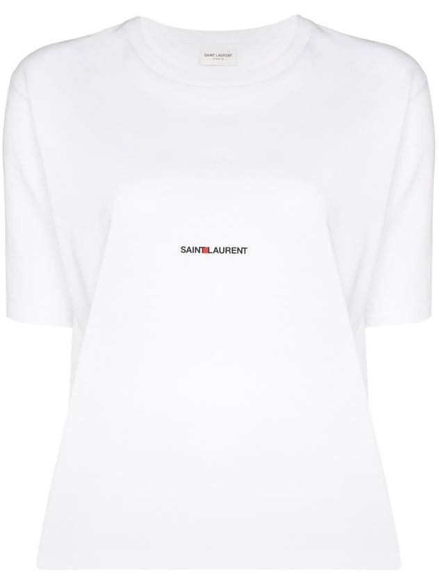 Saint Laurent Rive Gauche Short Sleeve T-Shirt White
