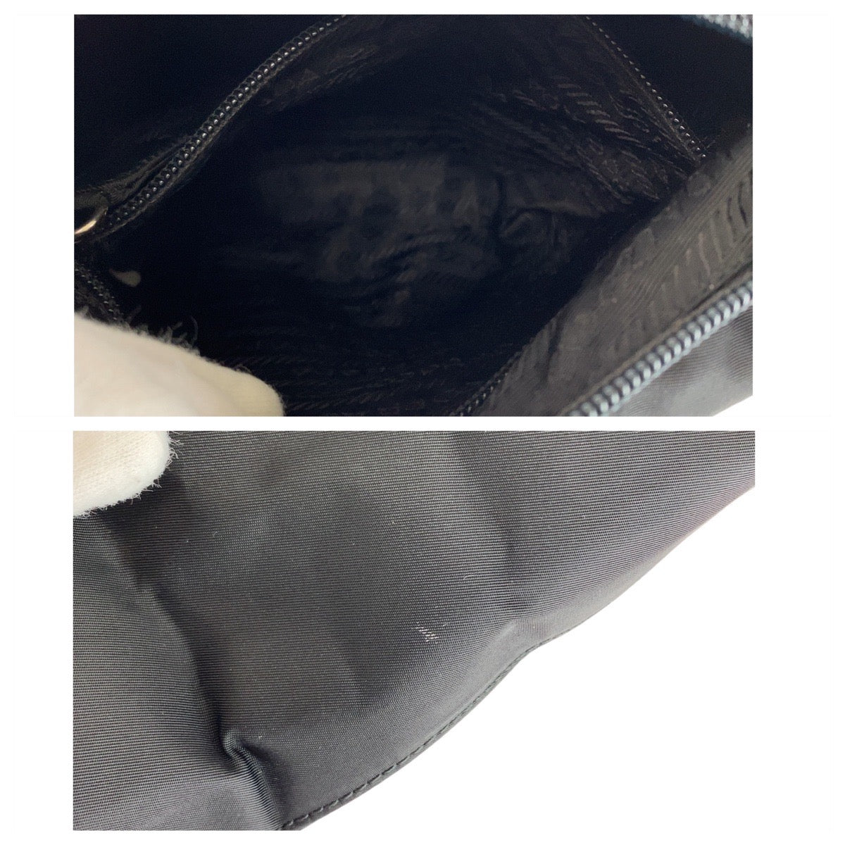 Prada Tessuto Triangle Logo 2way Shoulder Handbag