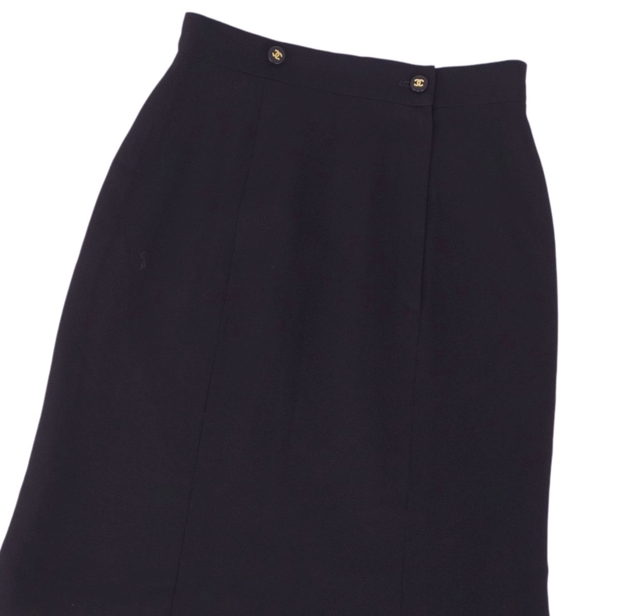 Chanel 97P Knee Coco Landless Bottoms French Made 40 (M Equivalent) Black T-Shirt Lord