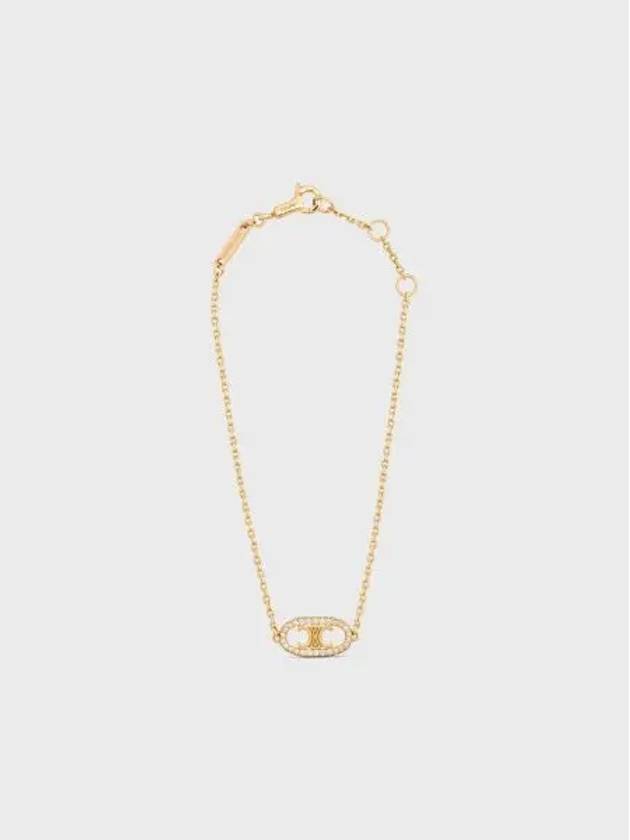CELINE Maillon Triomphe Diamonds Bracelet Gold