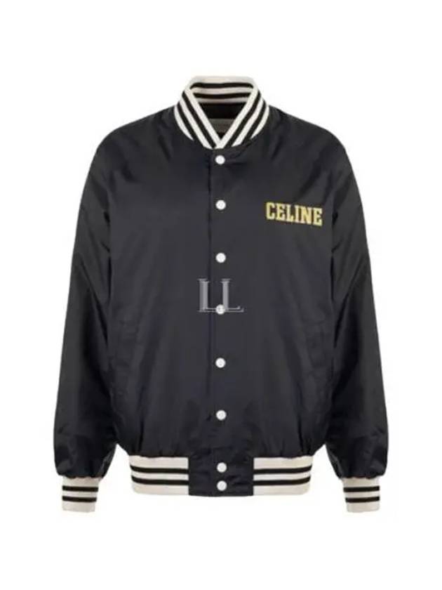 CELINE Paris Teddy Lightweight Nylon Jacket Black