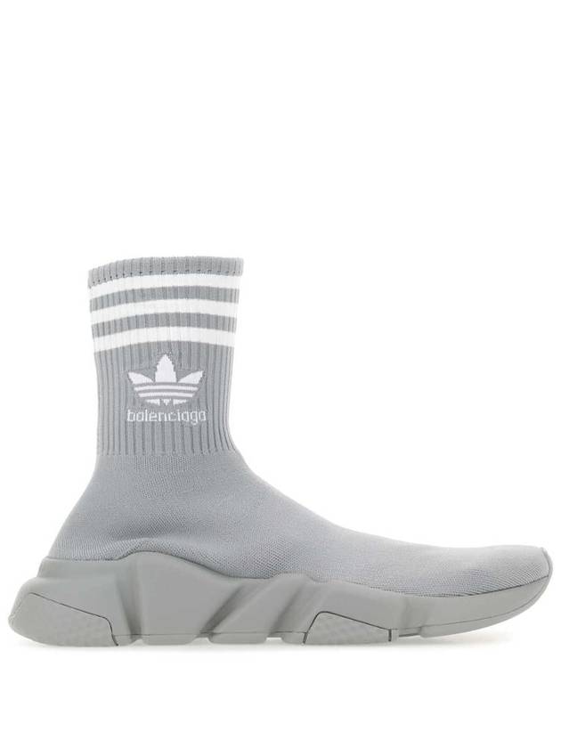 Balenciaga Embroidered Logo Sock High Top Sneakers Grey