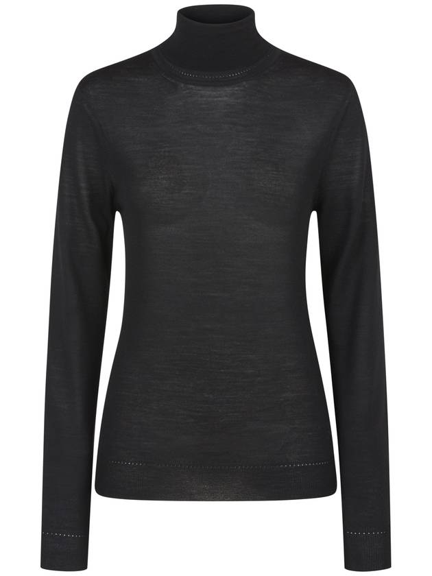 Saint Laurent Cassandre Wool Turtle Neck Black