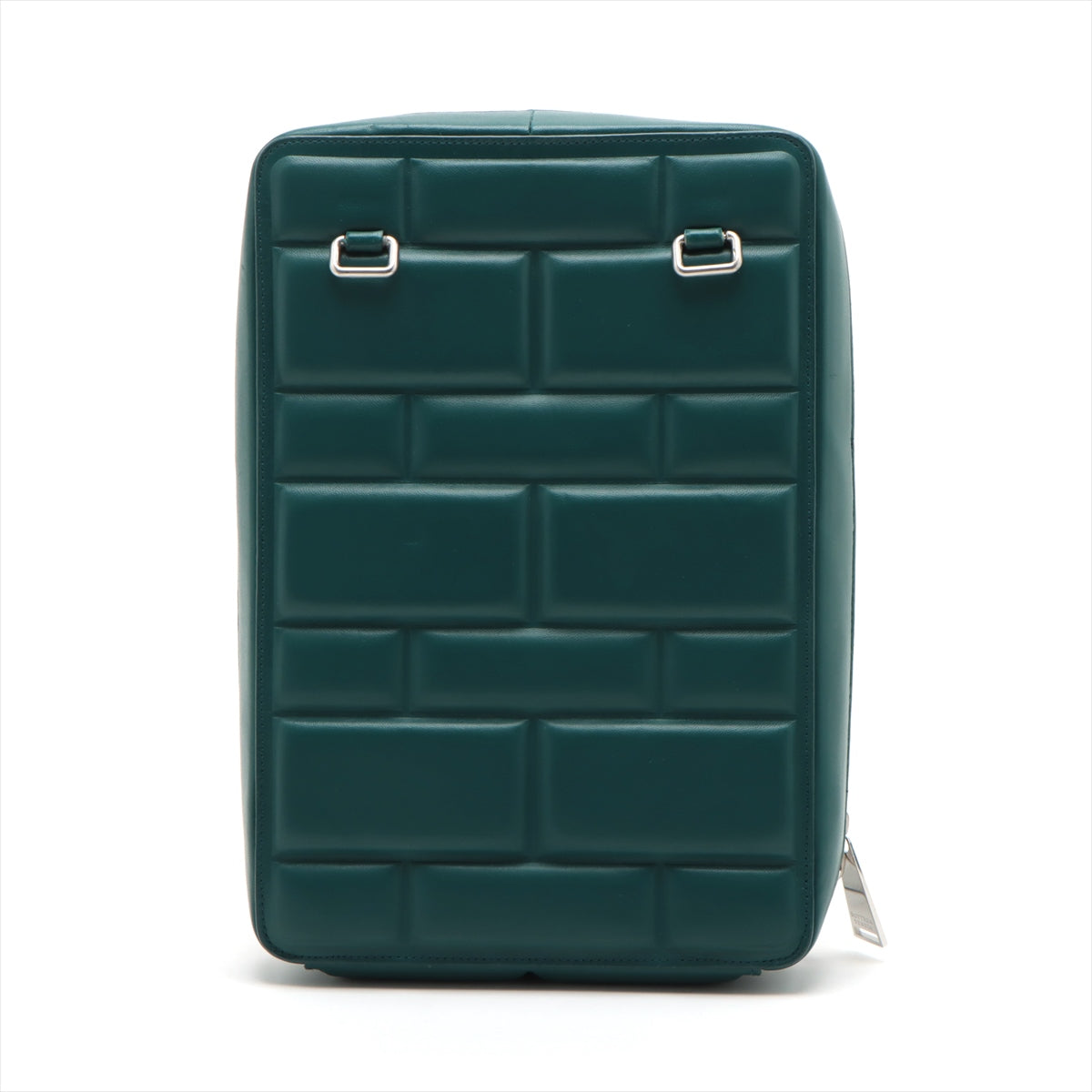 Bottega Veneta Block Leather Shoulder Bag Blue Green