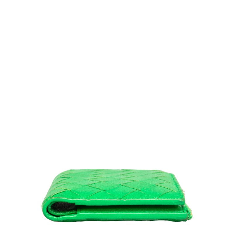 Bottega Veneta Intrecciato Wallet in Lambskin Green 608059