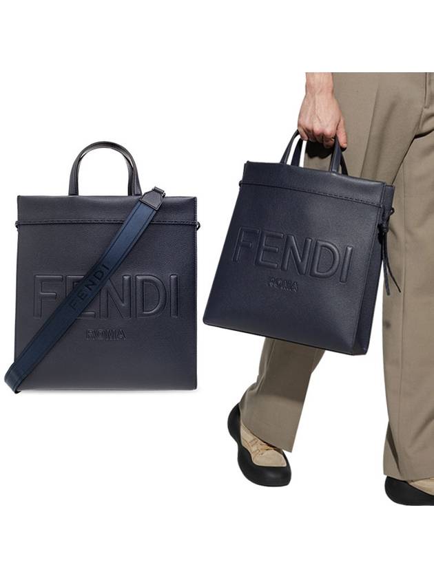Fendi Go To Shopper Medium Tote Back Navy