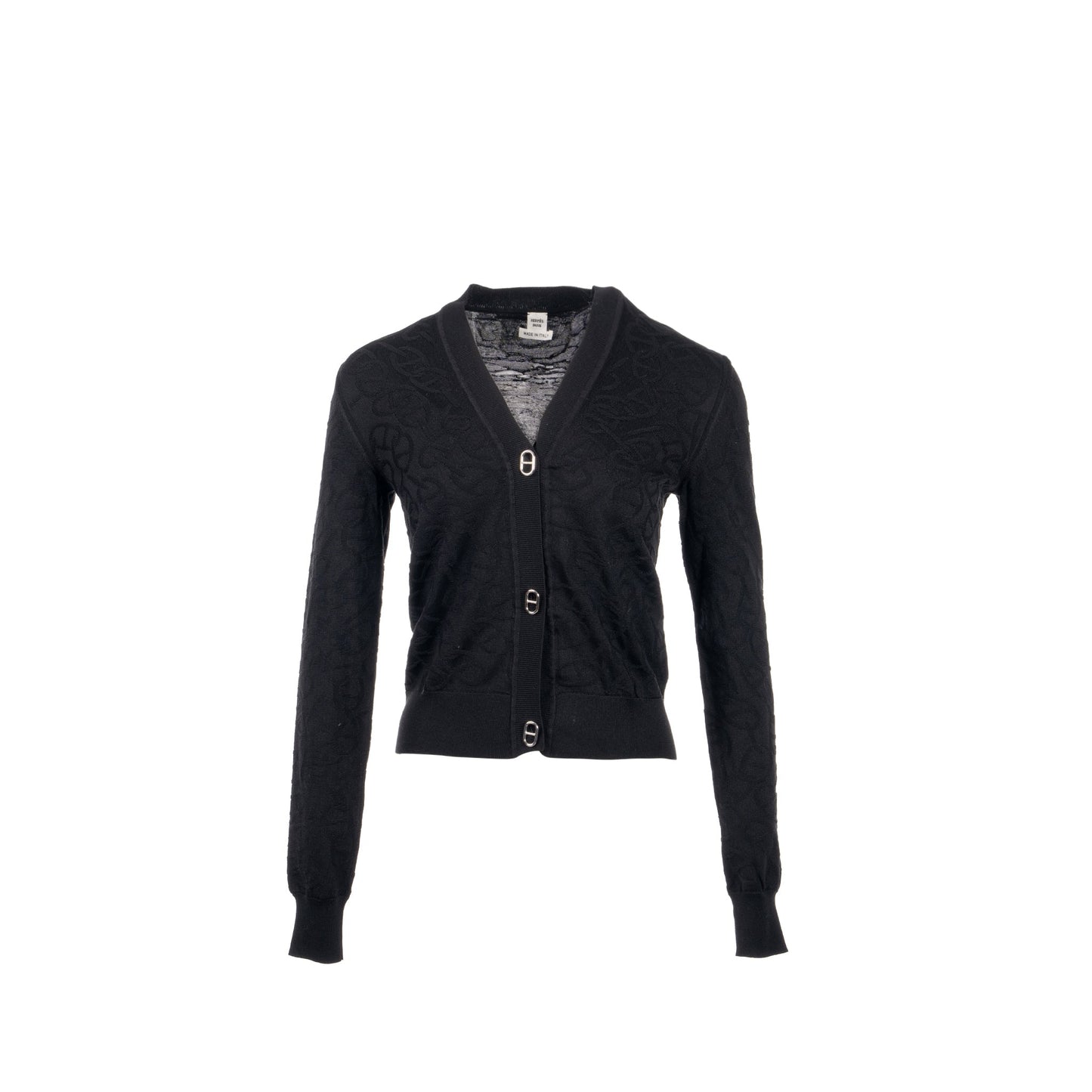 Hermes Size 34 Cardigan Maille Naoussa Texture Silk/Cotton SHW