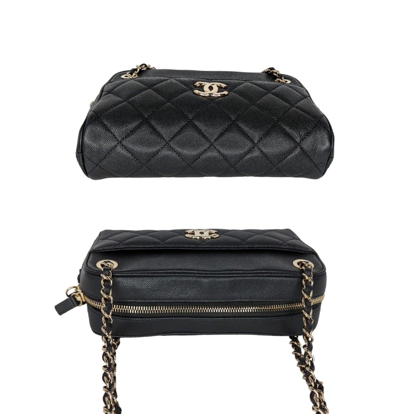 Chanel bag Black Caviar Quilted Small In & Out Camera Case