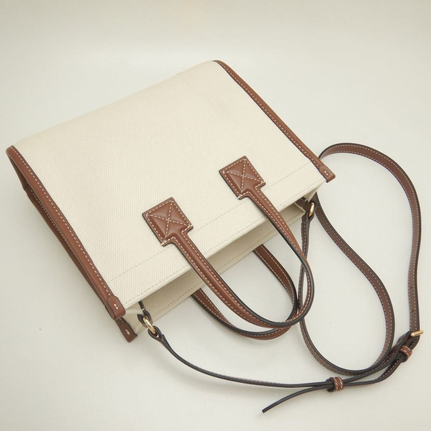 Burberry Canvas Leather Tote Bag ()