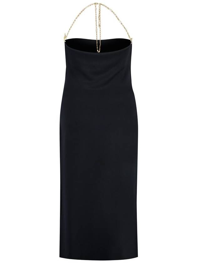 Bottega Veneta 24 ss Viscose Midi Dress WITH Chain Detail 773543V3O301000 B0650991129