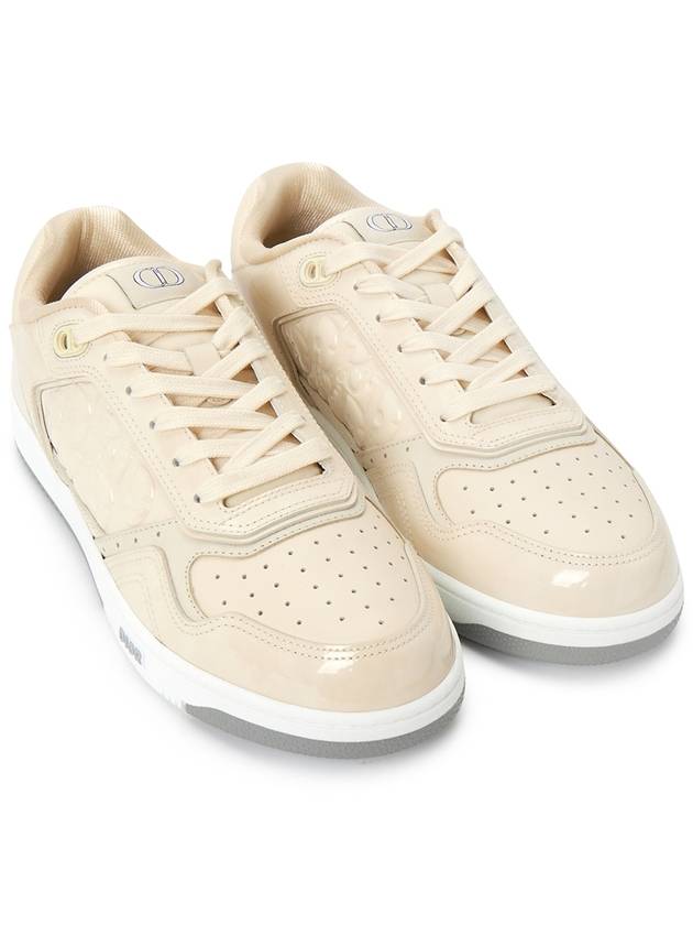 B27 Oblique Gravity Leather Low Top Sneakers Beige Dior