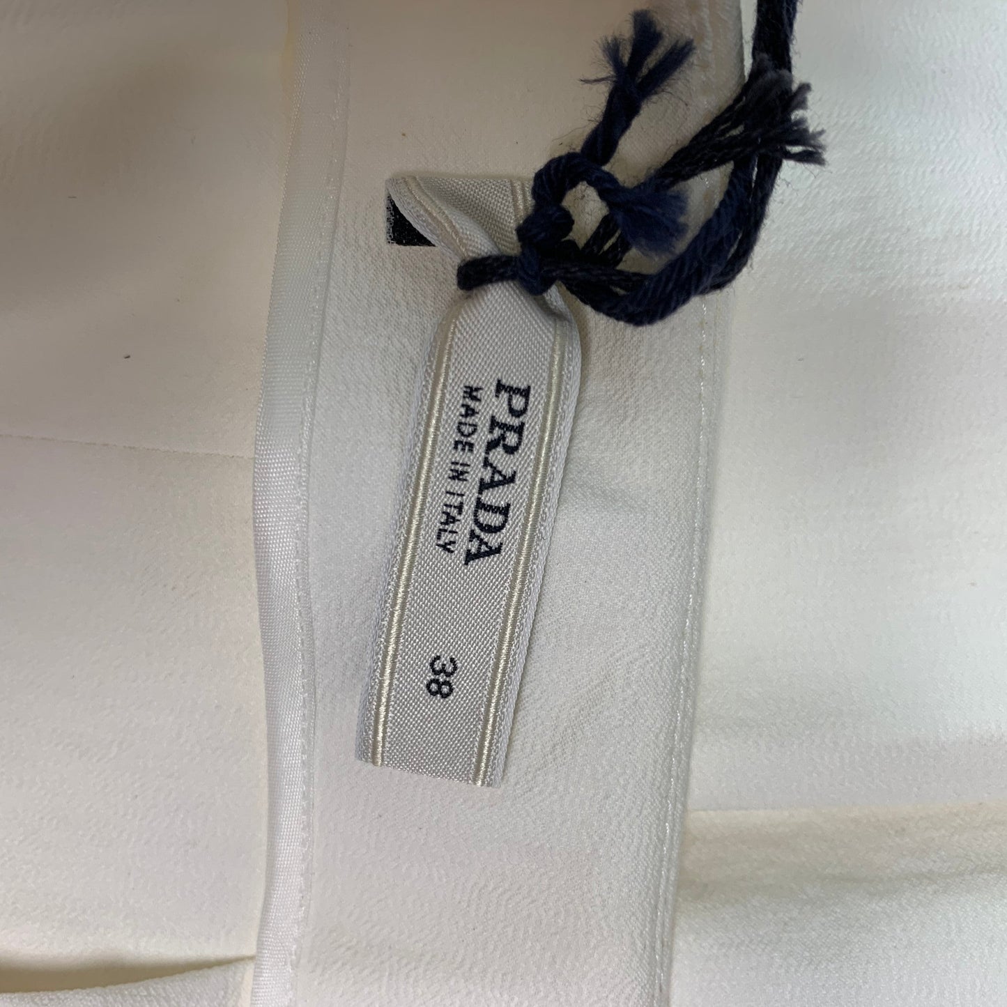 PRADA Size 2 Cream Cotton Blend Pleated Skirt