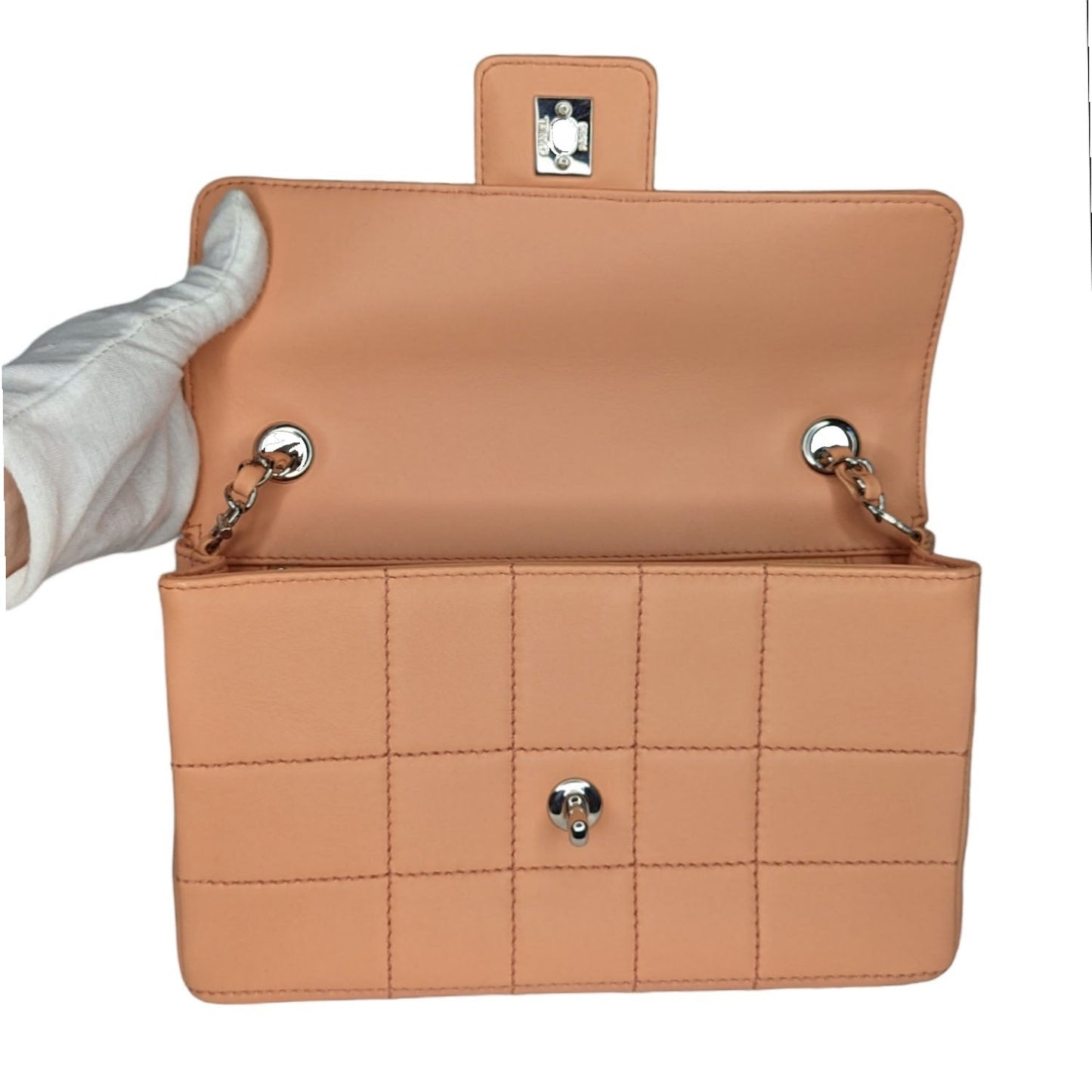 Chanel bag Vintage Peach Square Quilted Medium Flap Bag
