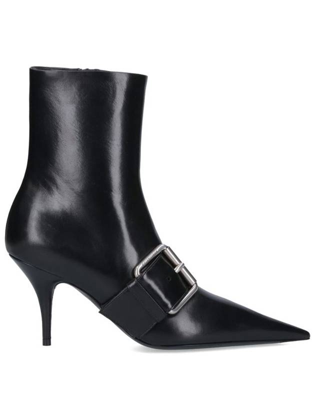 Balenciaga Knife Buckle Middle Boots Black