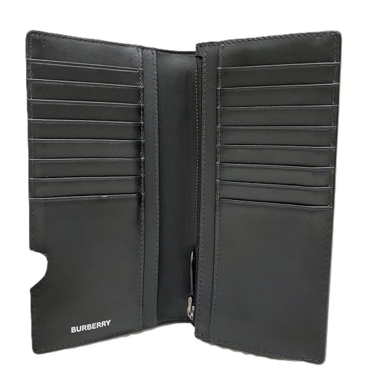 Burberry Leather Long Wallet (Bi-Fold) ()