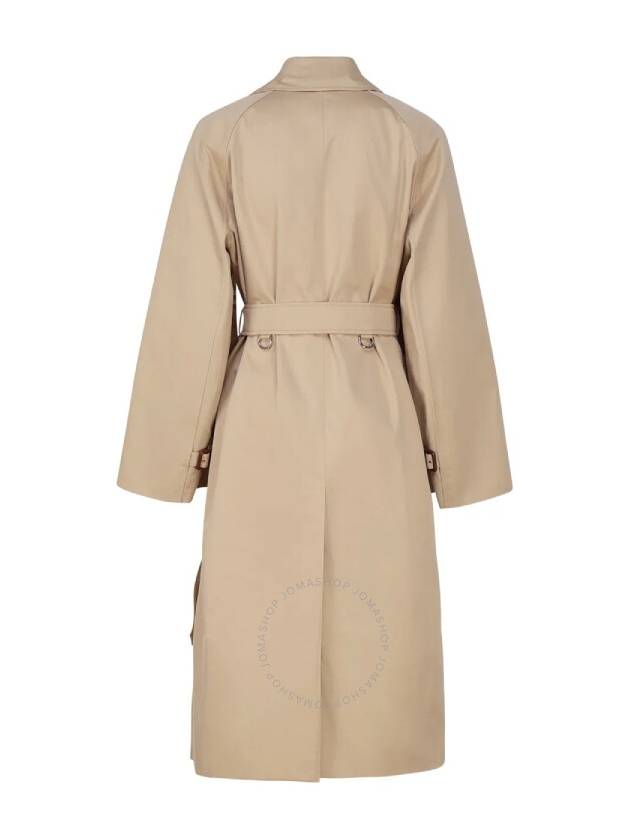Burberry Cotton Gabardine Trench Coat Honey