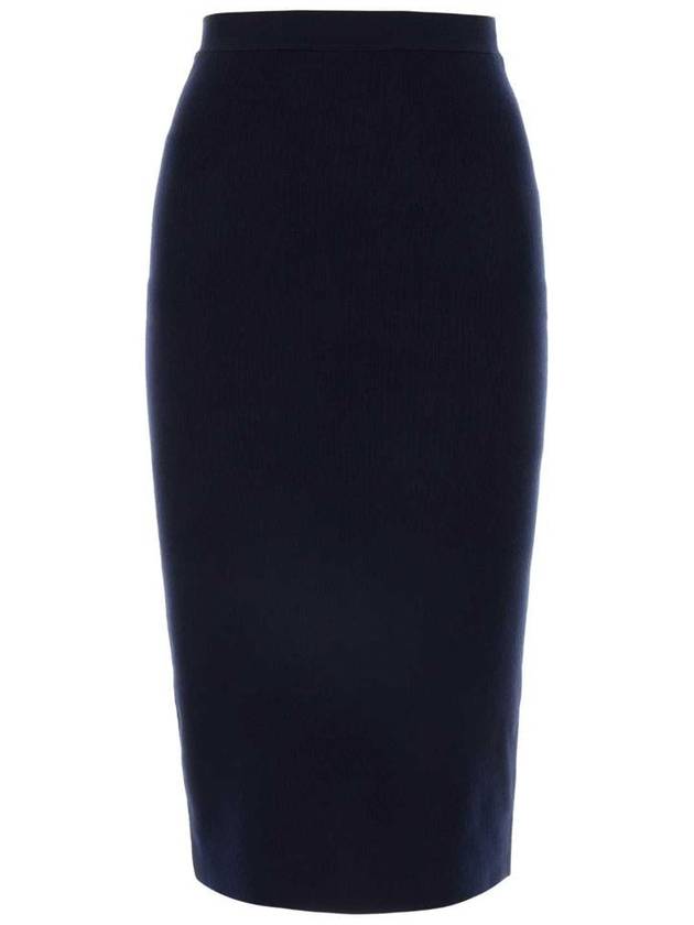 Bottega Veneta Light cashmere H line skirt navy