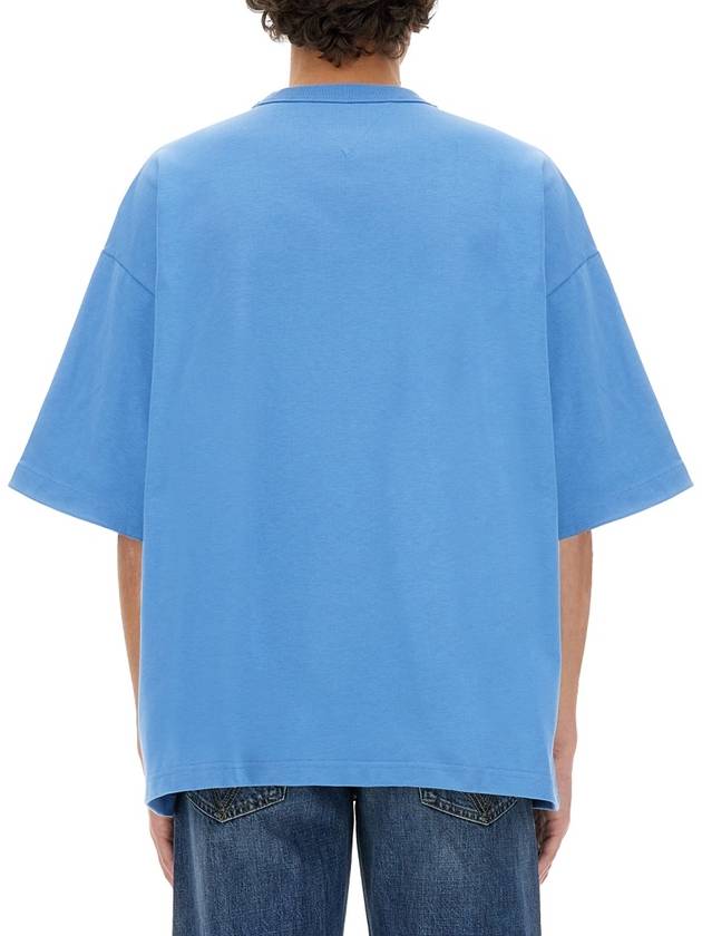 Bottega Veneta Cotton Jersey Short Sleeve T-Shirt Blue