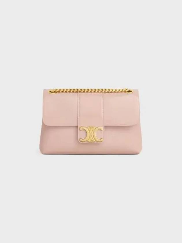 CELINE Teen Victoire Triomphe Calfskin Cross Bag Poudre