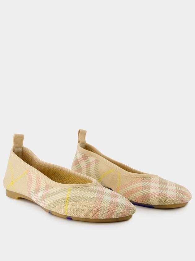 Burberry Knit Baby 05 Check Ballerinas - Burberry - Nylon - Pink