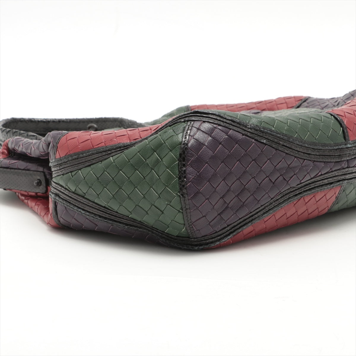 Bottega Veneta Intrecciato Leather Pearson Handbag Multi-Color