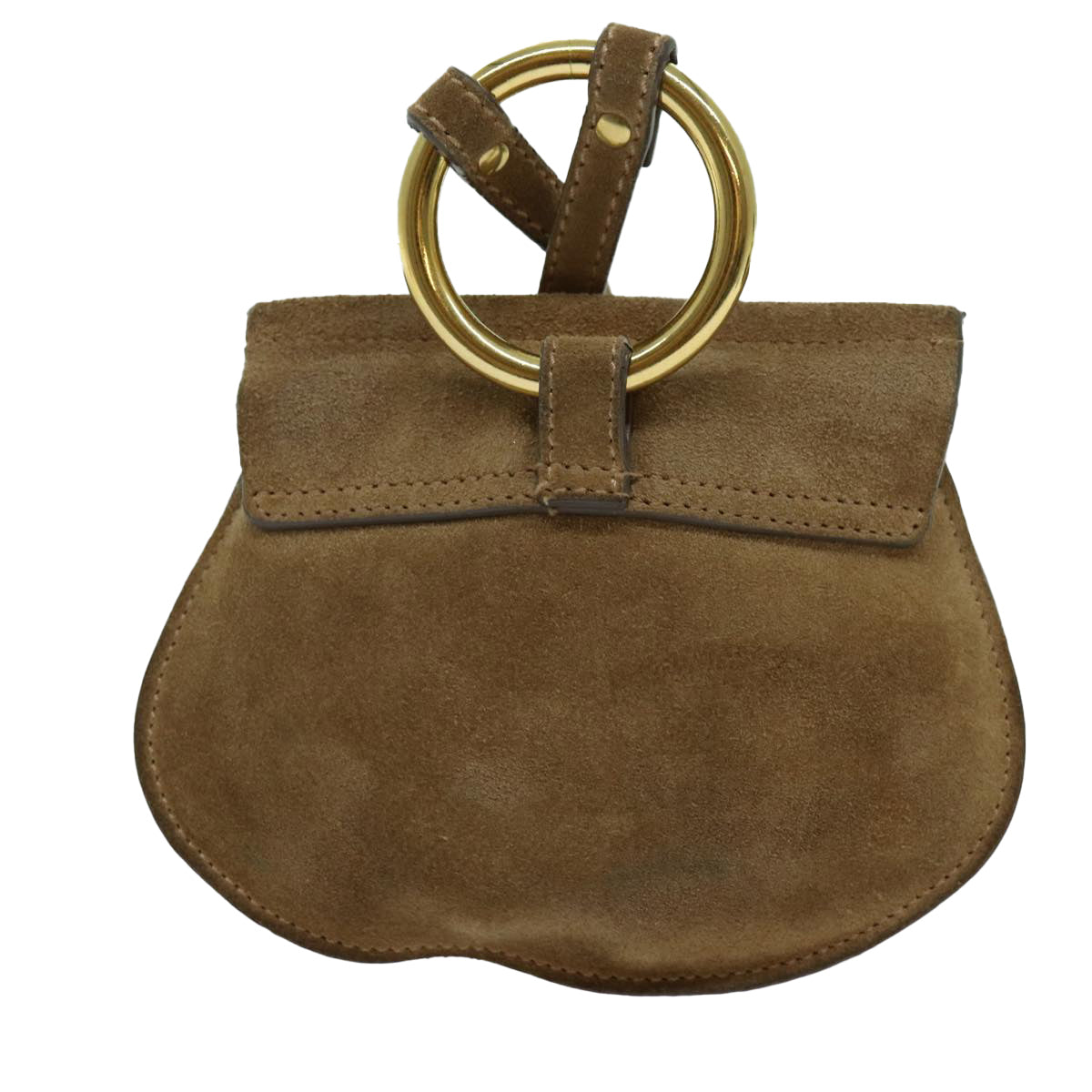 Chloe Shoulder Bag Suede Beige Auth 70181