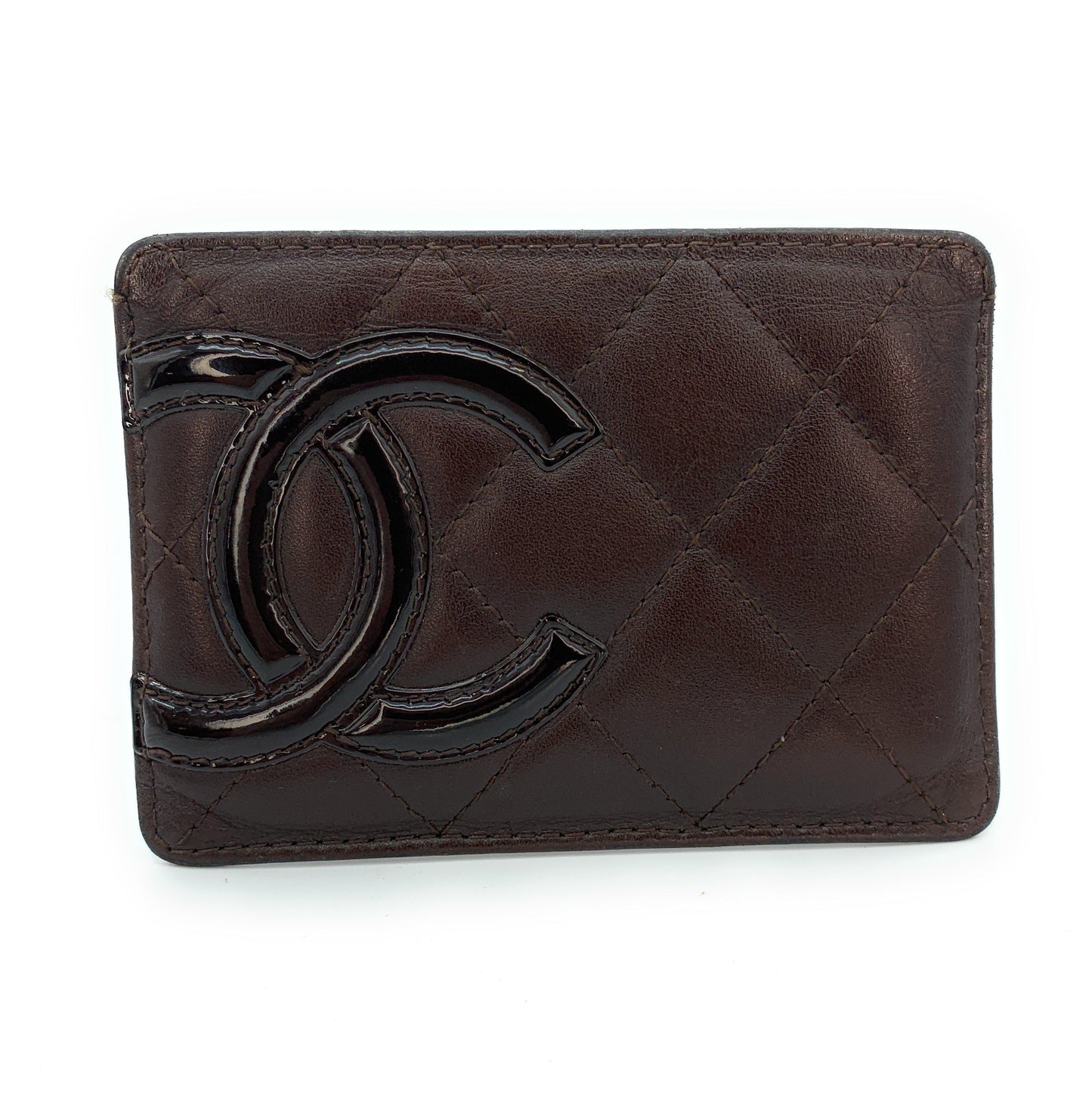 Chanel bag Brown Quilted Cambon Ligne Lambskin Card Holder