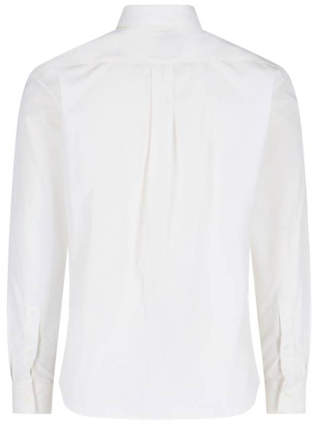 Burberry EKD Embroidered Cotton Long Sleeve Shirt White