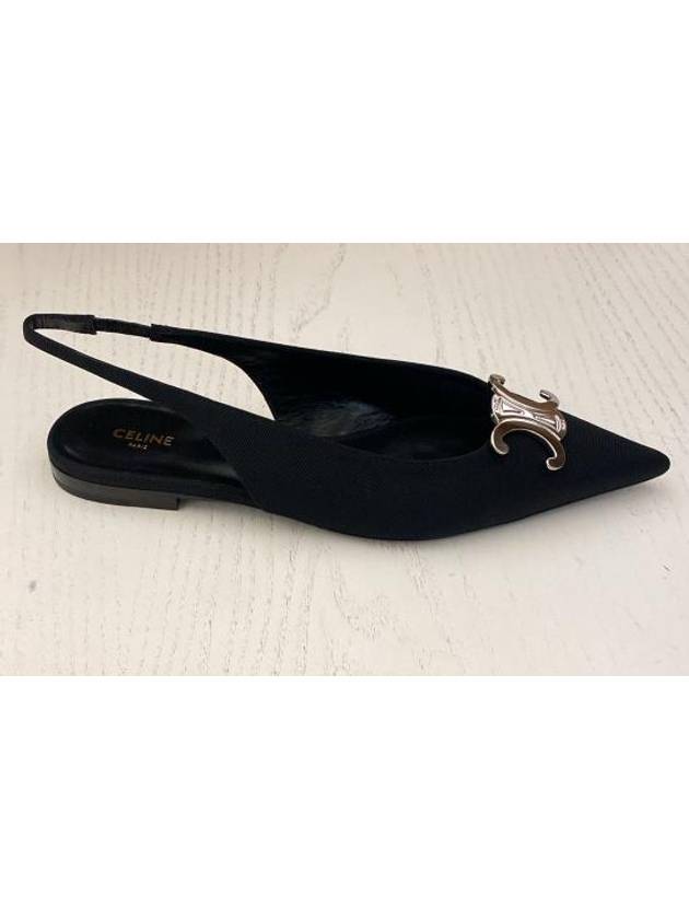 CELINE Alma Triomphe Flat Slingback Black